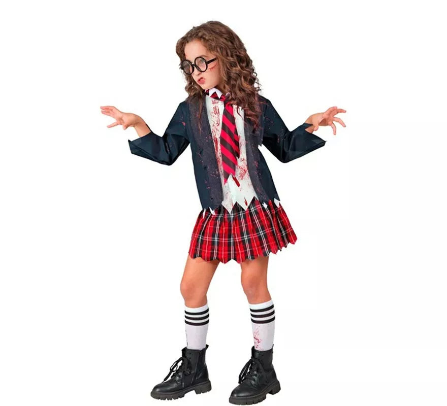Translation missing: de.Disfraz de Colegiala Zombie para niña