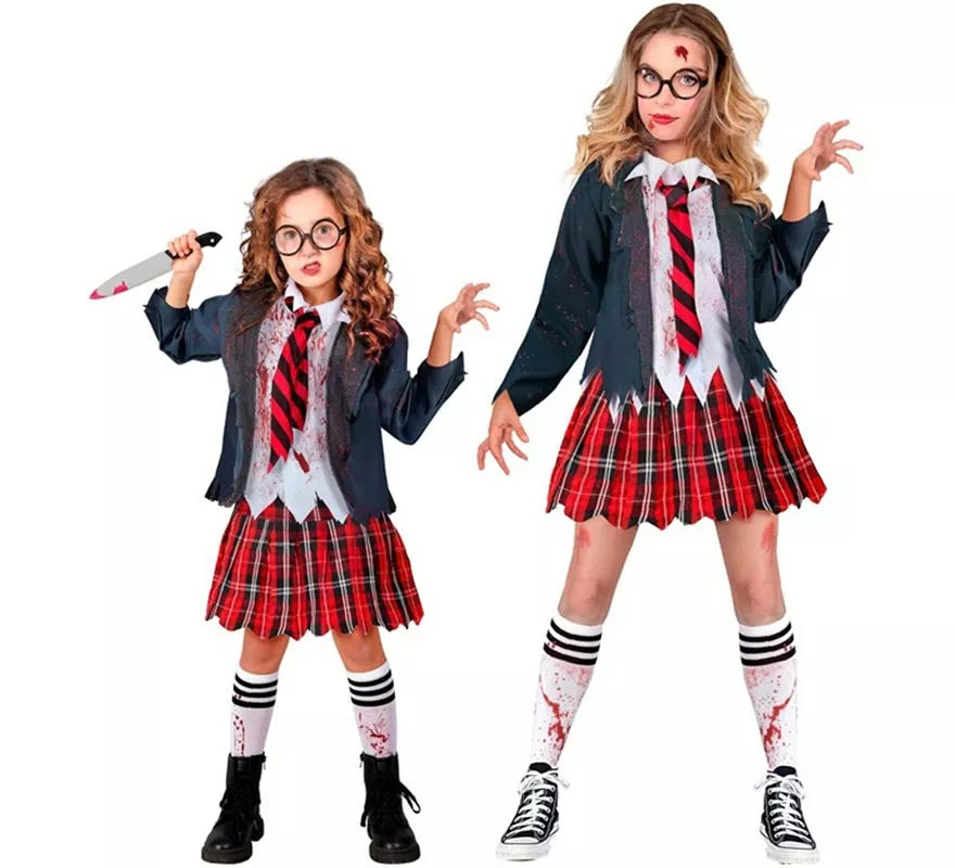 Translation missing: de.Disfraz de Colegiala Zombie para niña
