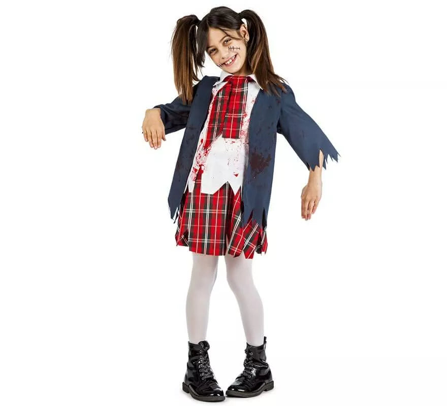 Translation missing: de.Disfraz de Colegiala Zombie para niña