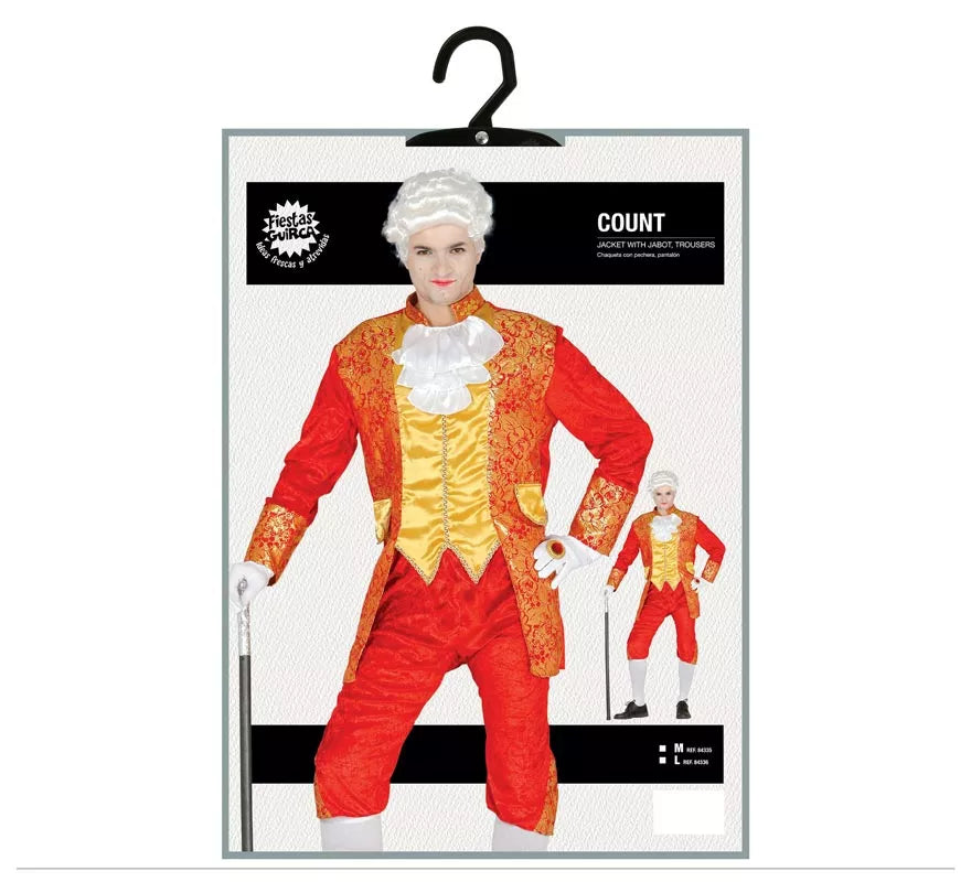 Disfraz de Conde rojo para hombre