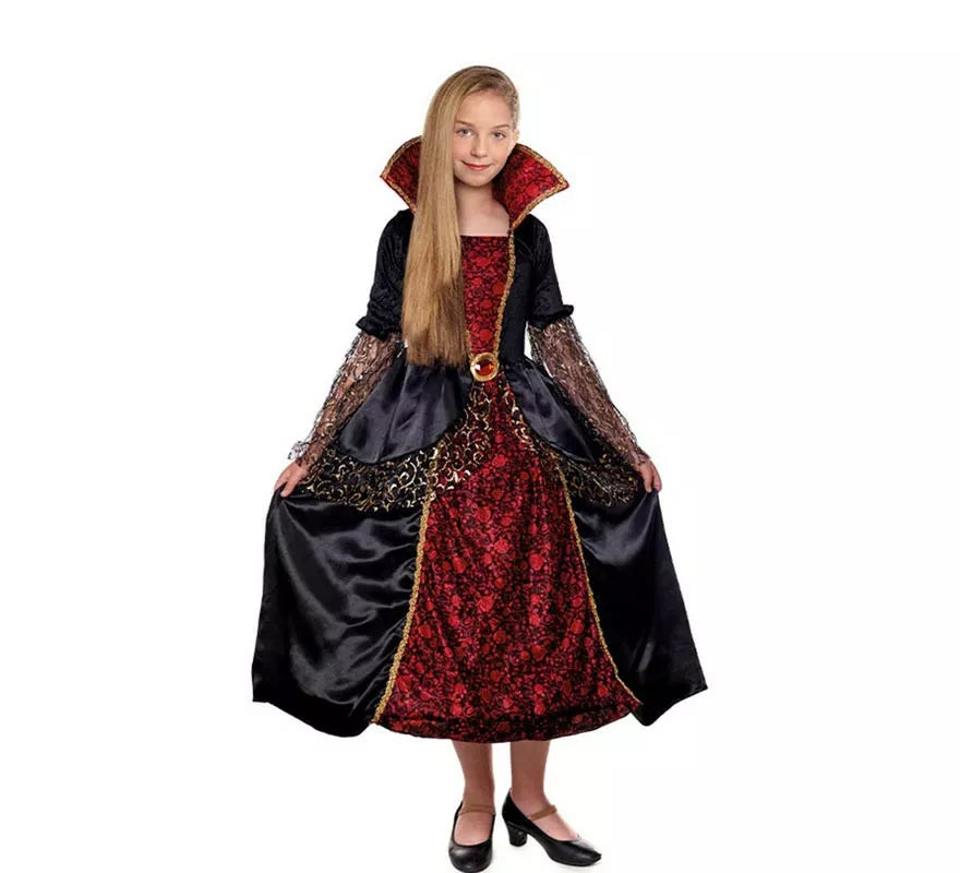 Translation missing: de.Disfraz de Condesa Vampira Gótica para niña