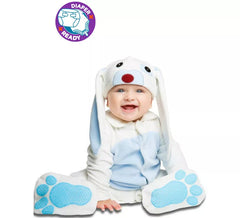Baby Weißes und Blaues Häschenkostüm
