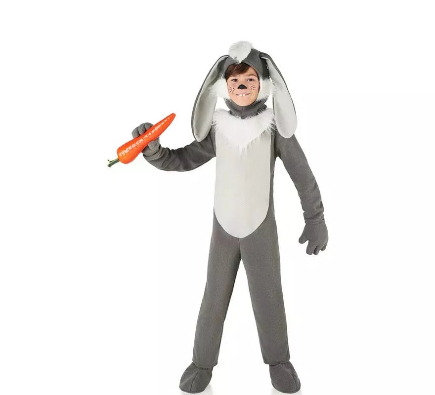 Translation missing: de.Disfraz de Conejo gris Orejas Largas para niño
