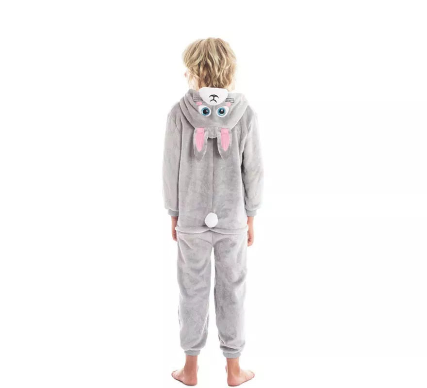 Translation missing: de.Disfraz de Conejo gris y blanco para niños