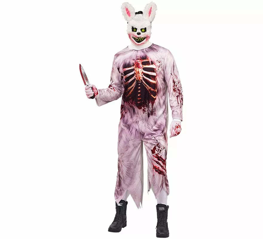 Translation missing: de.Disfraz de Conejo Zombie con Máscara para hombre