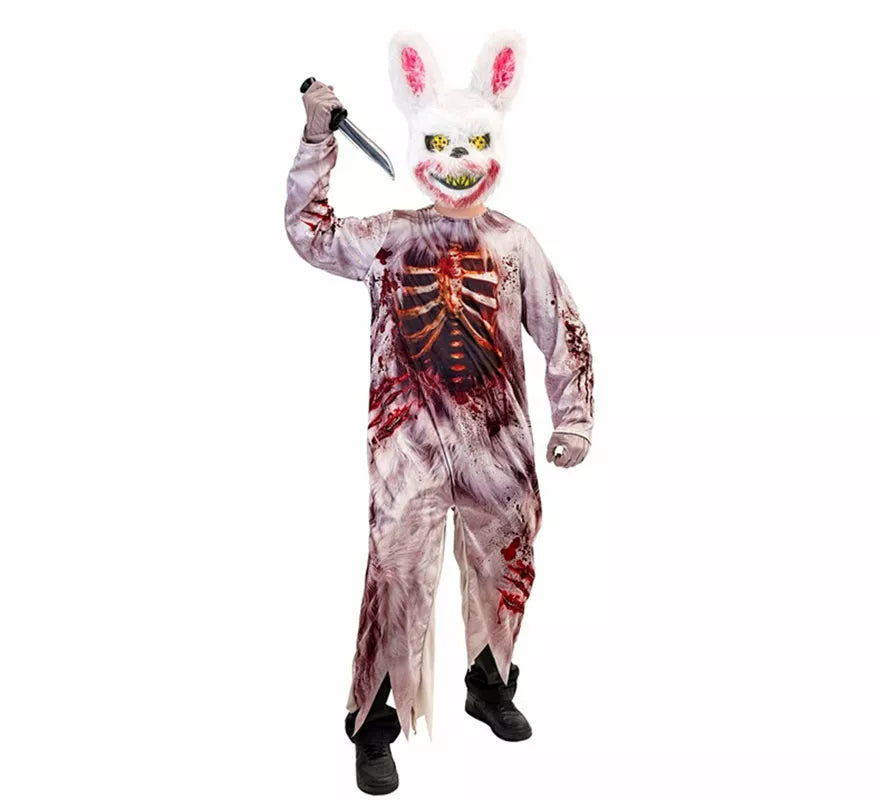 Translation missing: de.Disfraz de Conejo Zombie con Máscara para niños