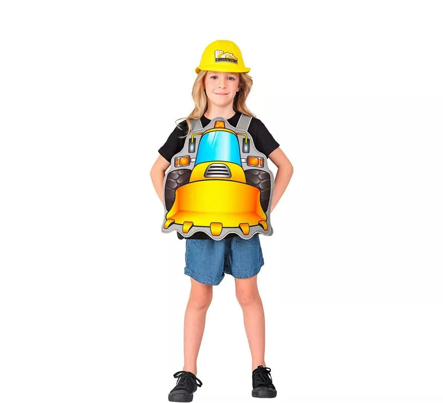 Translation missing: de.Disfraz de Constructor amarillo con gorro para niños