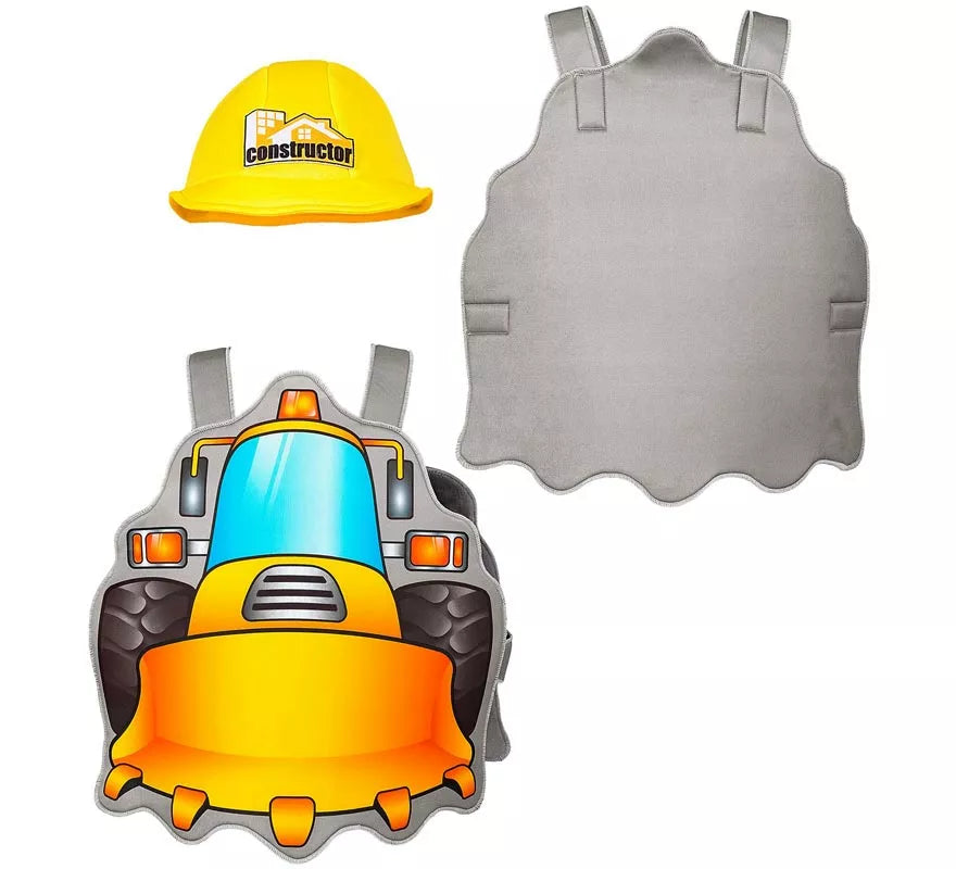 Disfraz de Constructor amarillo con gorro para niños