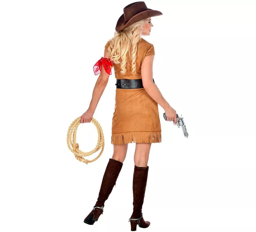 Translation missing: de.Disfraz de Cowgirl marrón para mujer