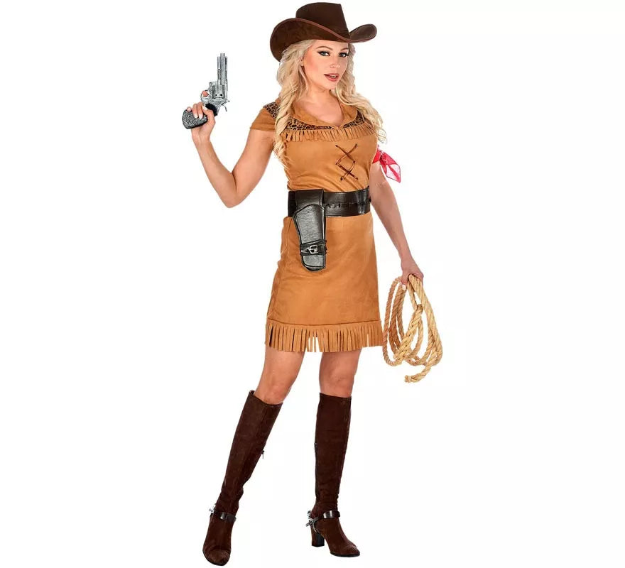 Translation missing: de.Disfraz de Cowgirl marrón para mujer