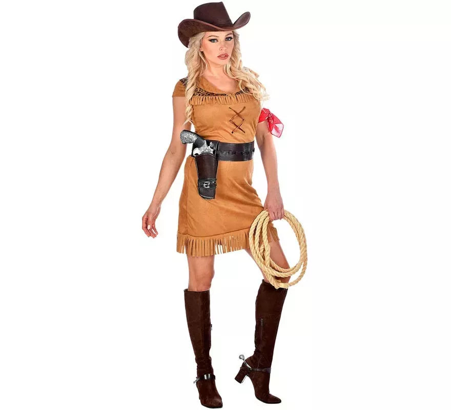 Translation missing: de.Disfraz de Cowgirl marrón para mujer