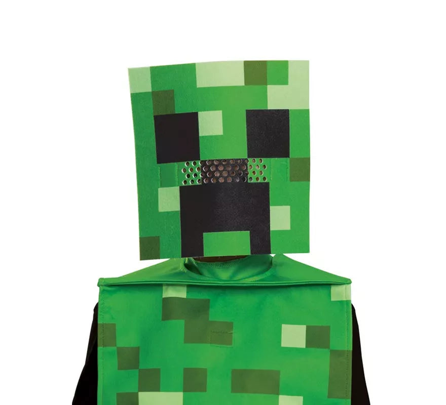 Translation missing: de.Disfraz de Creeper Minecraft con máscara para niño