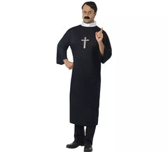 Schwarzes katholisches Heilkostüm für Herren