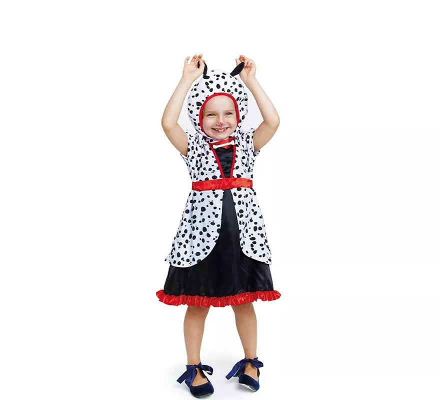 Translation missing: de.Disfraz de Dálmata en vestido con capucha para bebé y niña