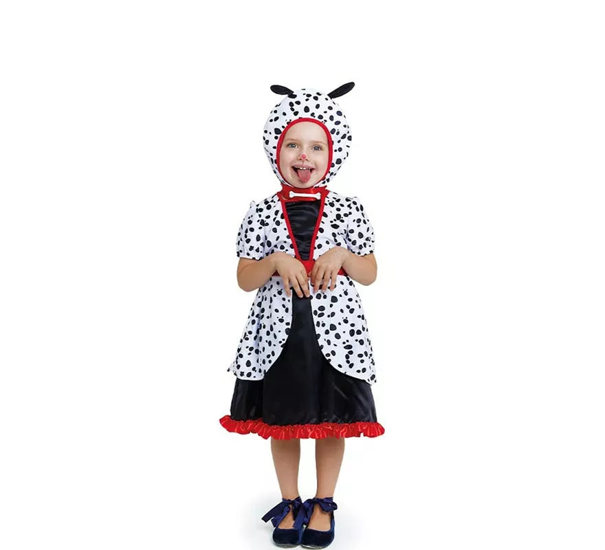 Translation missing: de.Disfraz de Dálmata en vestido con capucha para bebé y niña