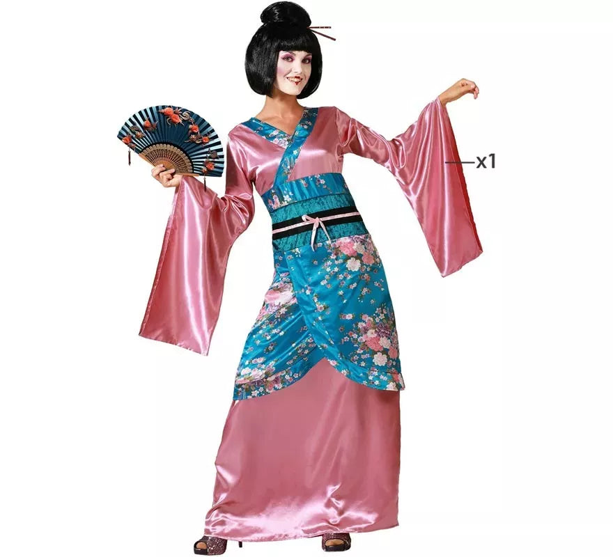Translation missing: de.Disfraz de Dama China Kimono Rosa para mujer