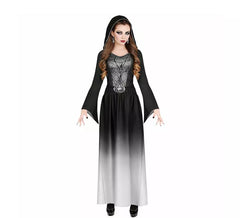 Graues Gothic Lady Kostüm für Damen