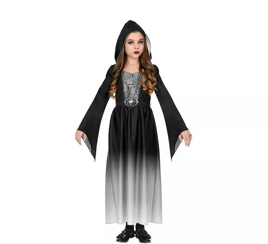 Translation missing: de.Disfraz de Dama Gótica gris para niña
