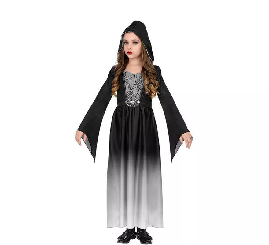 Disfraz de Dama Gótica gris para niña