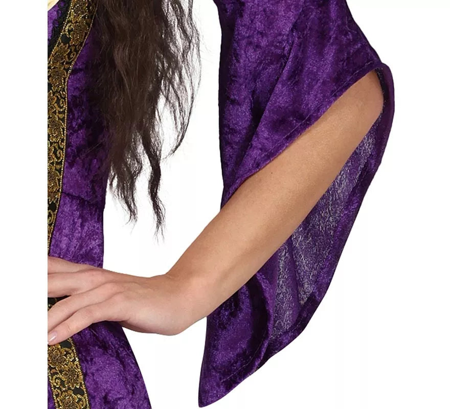 Disfraz de Dama Medieval Púrpura para mujer