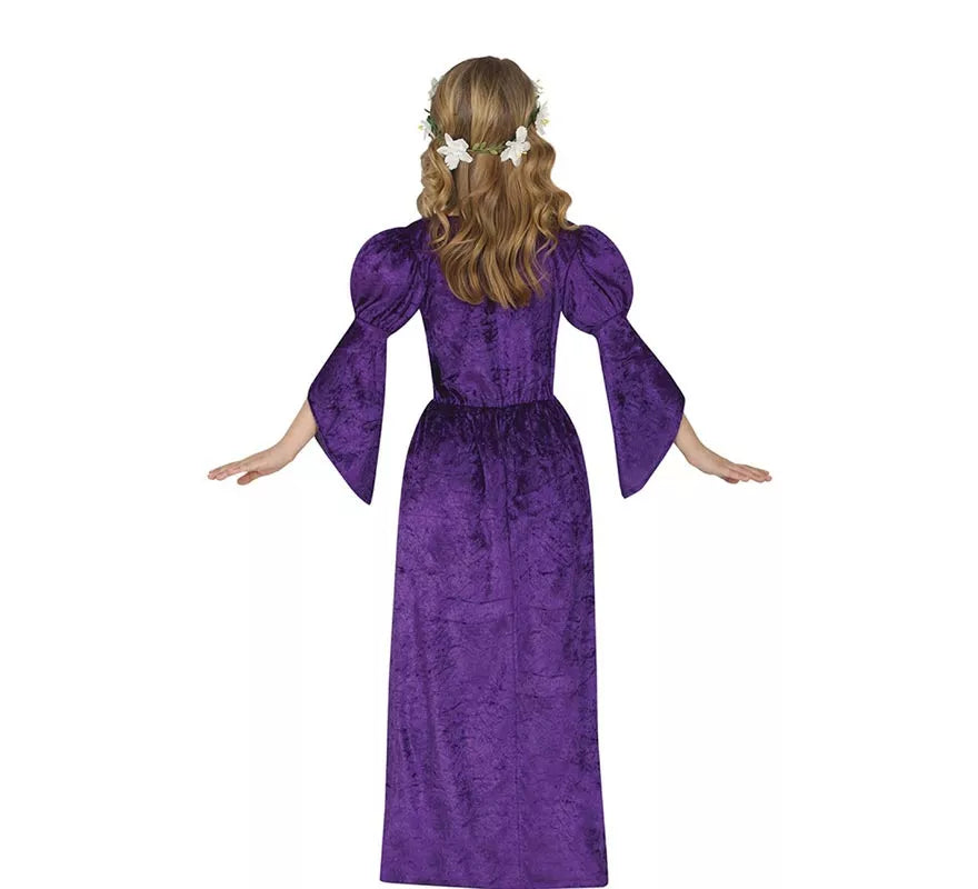 Translation missing: de.Disfraz de Dama Medieval púrpura para niña