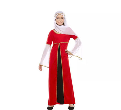 Disfraz de Dama Medieval Roja para niña