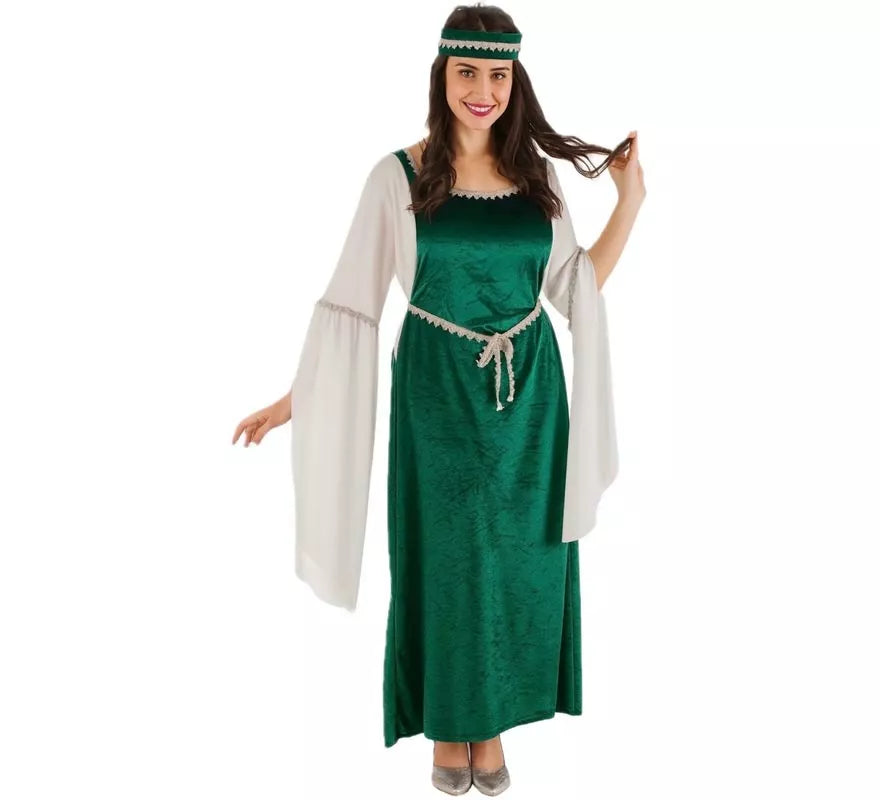 Translation missing: de.Disfraz de Dama Medieval verde para mujer