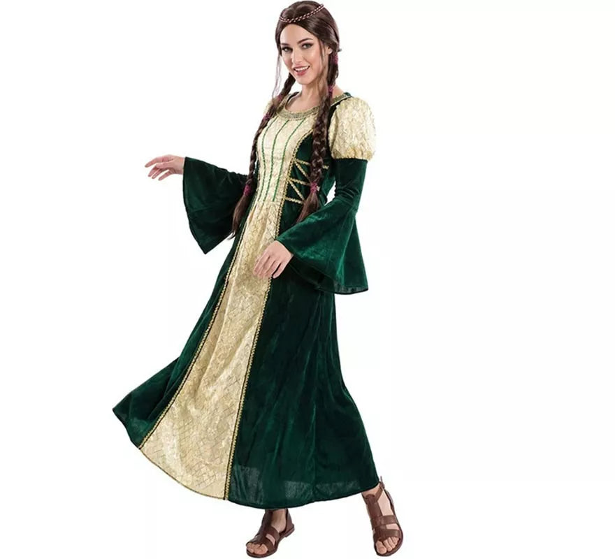 Translation missing: de.Disfraz de Dama Medieval Verde para mujer