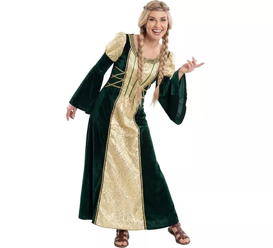 Translation missing: de.Disfraz de Dama Medieval Verde para mujer