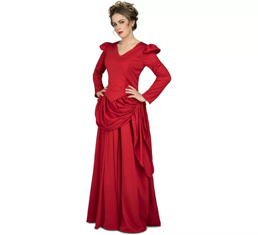Translation missing: de.Disfraz de Dama roja del oeste para mujer