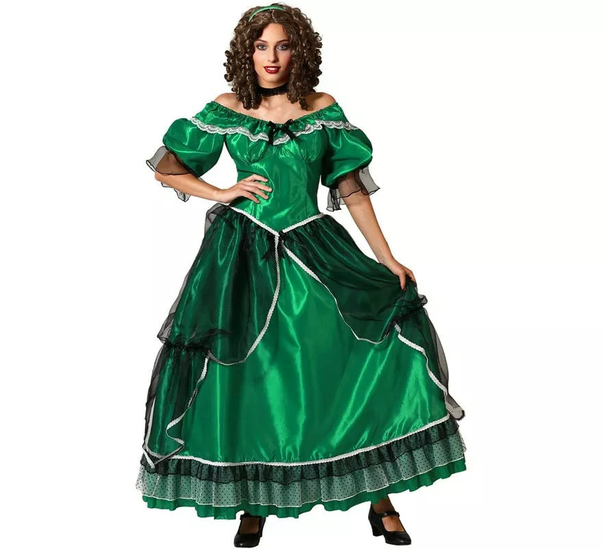 Translation missing: de.Disfraz de Dama Sureña verde para mujer