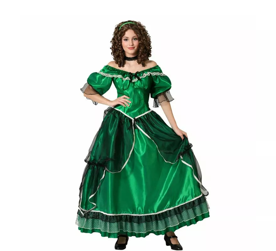 Translation missing: de.Disfraz de Dama Sureña verde para mujer
