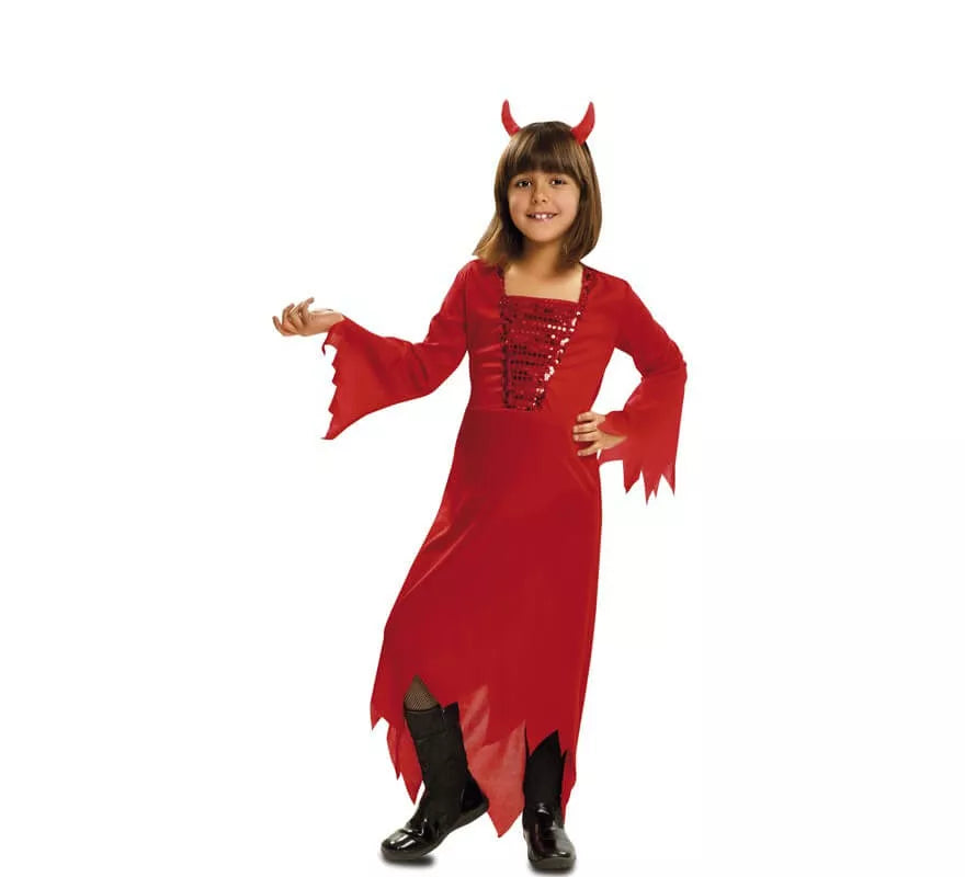 Translation missing: de.Disfraz de Demonia Roja para niña