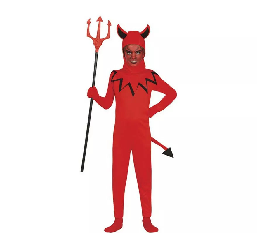 Translation missing: de.Disfraz de Demonio con cola rojo para niños