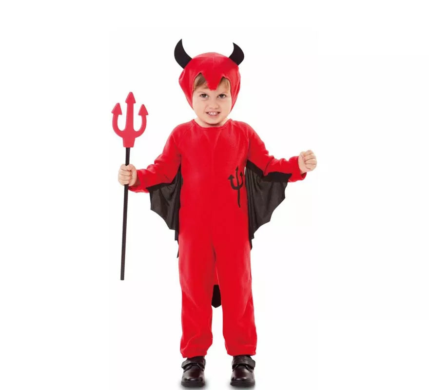 Translation missing: de.Disfraz de Demonio con tridente dibujado para niño y bebé