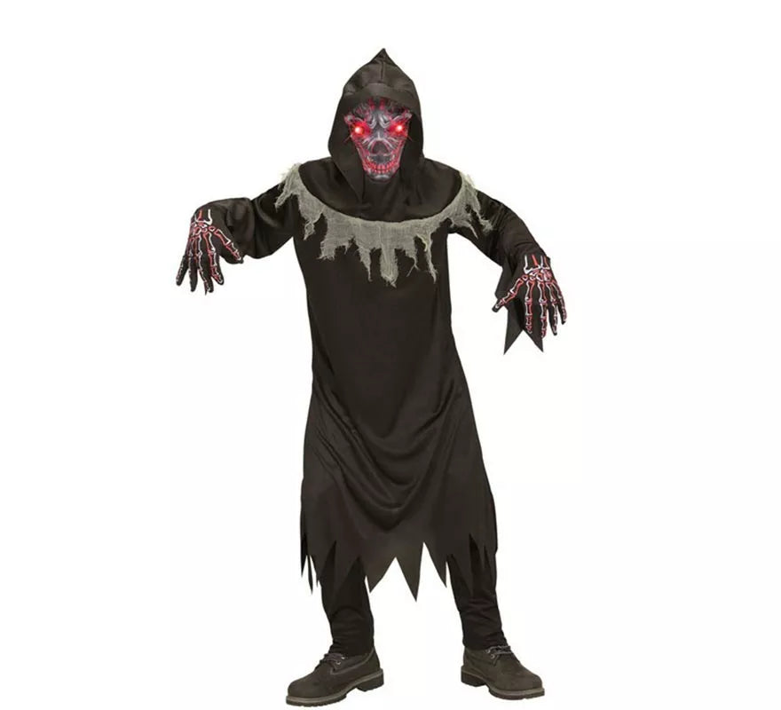 Translation missing: de.Disfraz de Demonio de la Muerte con Máscara para niño