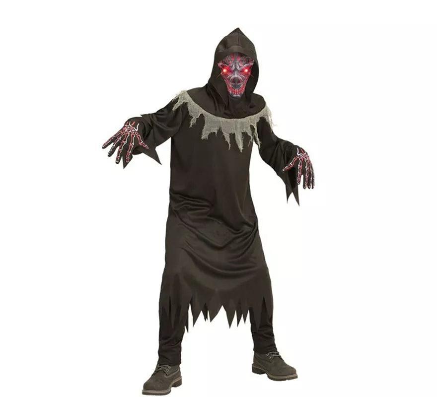 Translation missing: de.Disfraz de Demonio de la Muerte con Máscara para niño