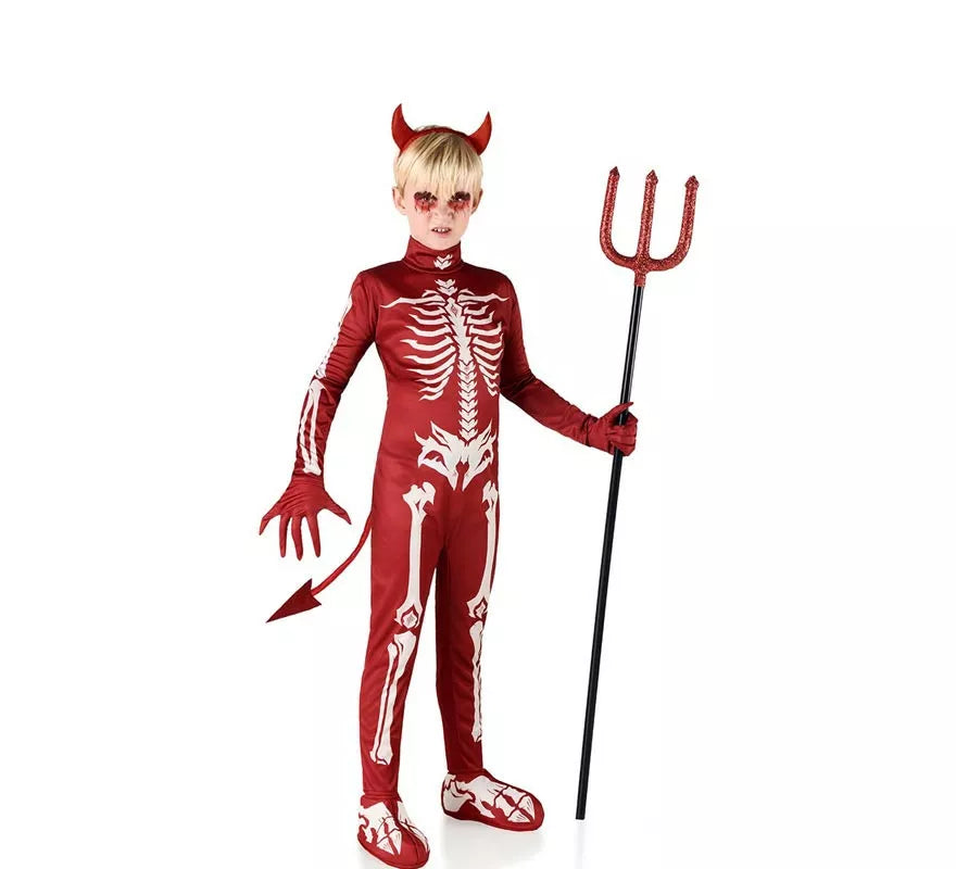 Translation missing: es.Disfraz de Demonio Esqueleto rojo para niño