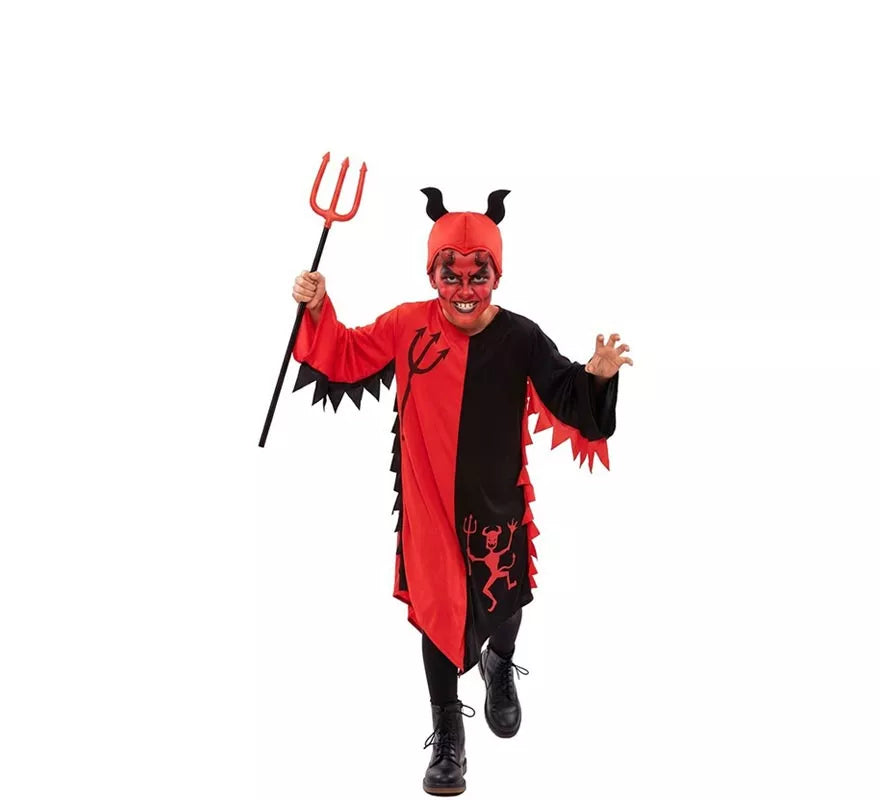 Translation missing: de.Disfraz de Demonio Rojo y Negro para niños