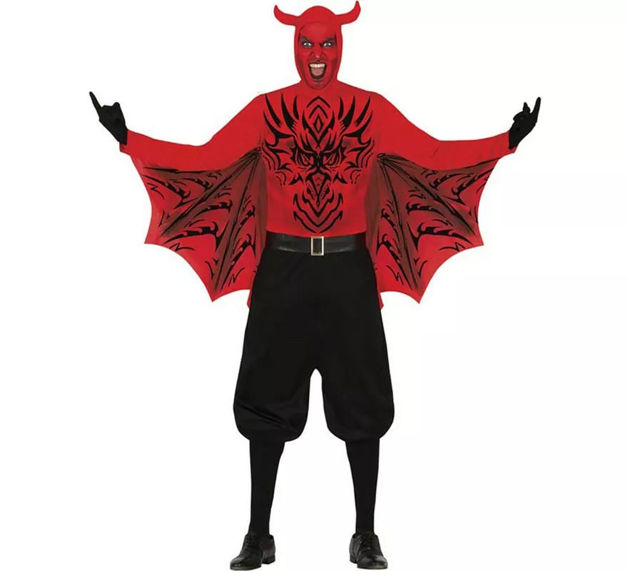 Translation missing: de.Disfraz de Demonio Temible rojo para hombre