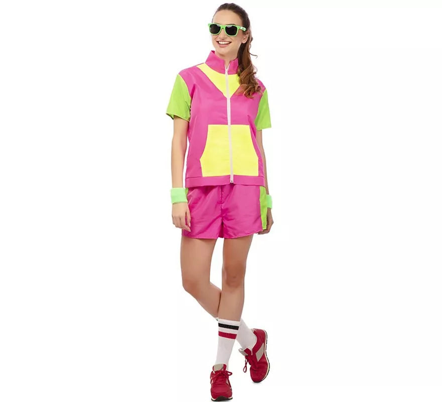 Translation missing: de.Disfraz de Deportista años 80 con chaqueta para mujer