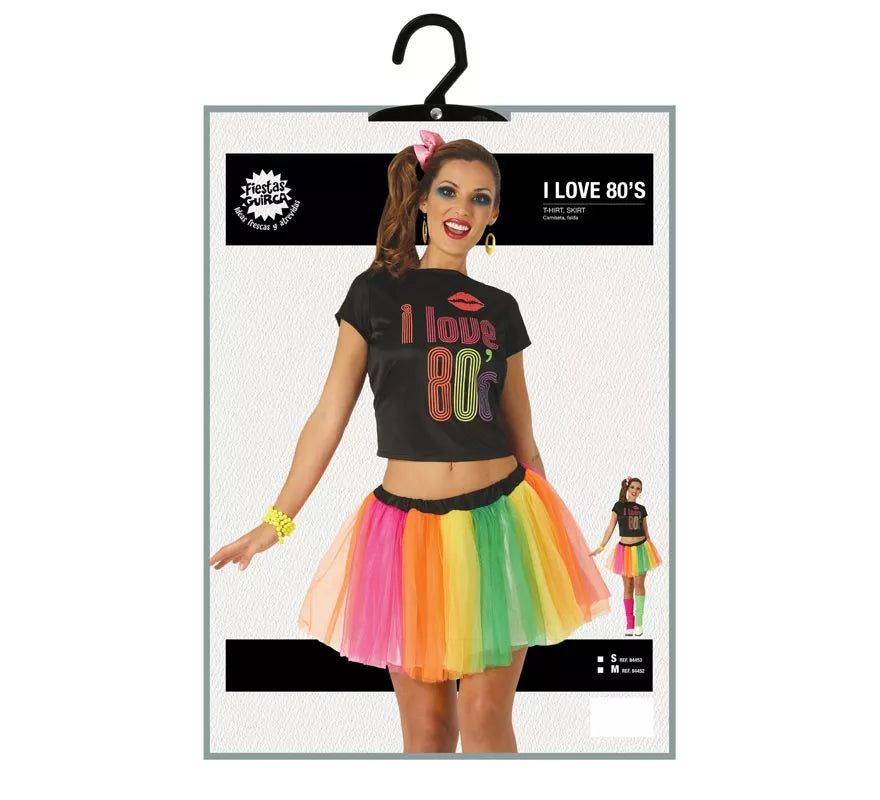 Translation missing: de.Disfraz de Deportista I Love 80 para mujer