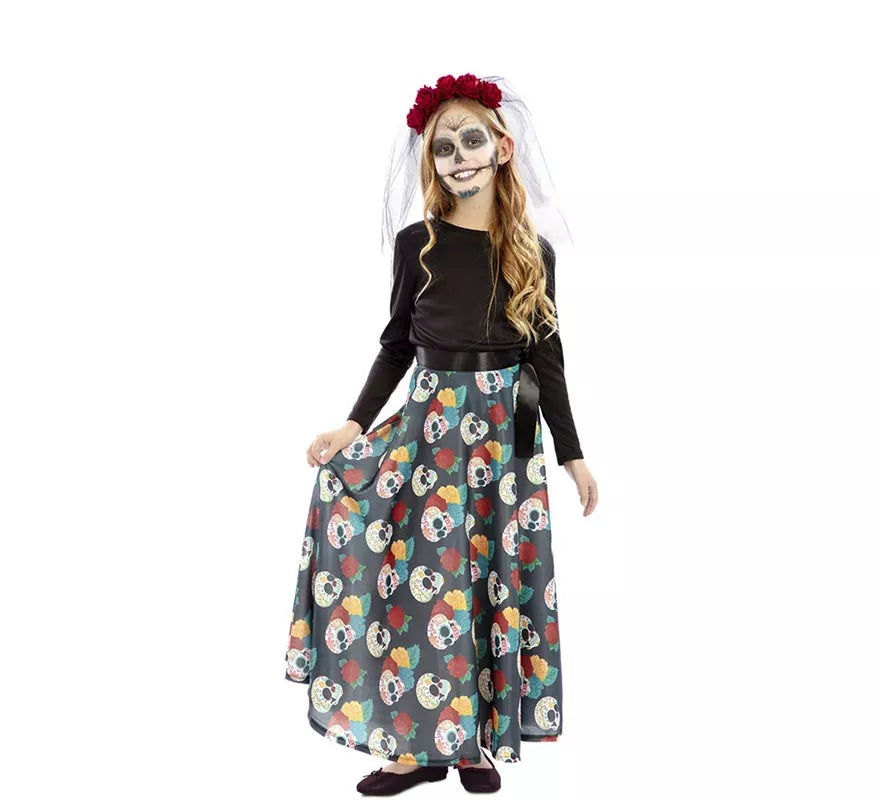 Translation missing: de.Disfraz de Día de Los Muertos para niña