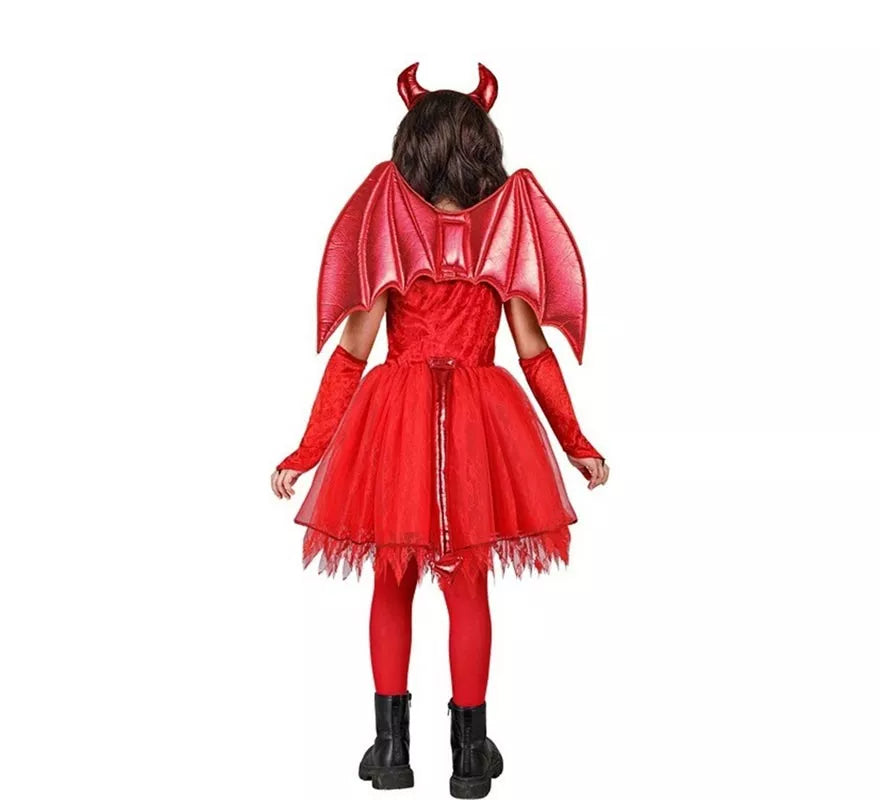 Translation missing: de.Disfraz de Diabla con Alas y Cuernos para niña