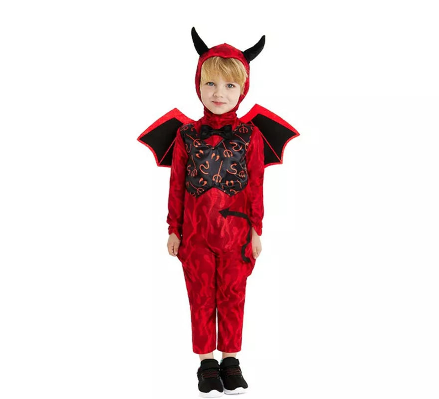 Translation missing: de.Disfraz de Diablillo rojo con diadema y alas para bebé y niño