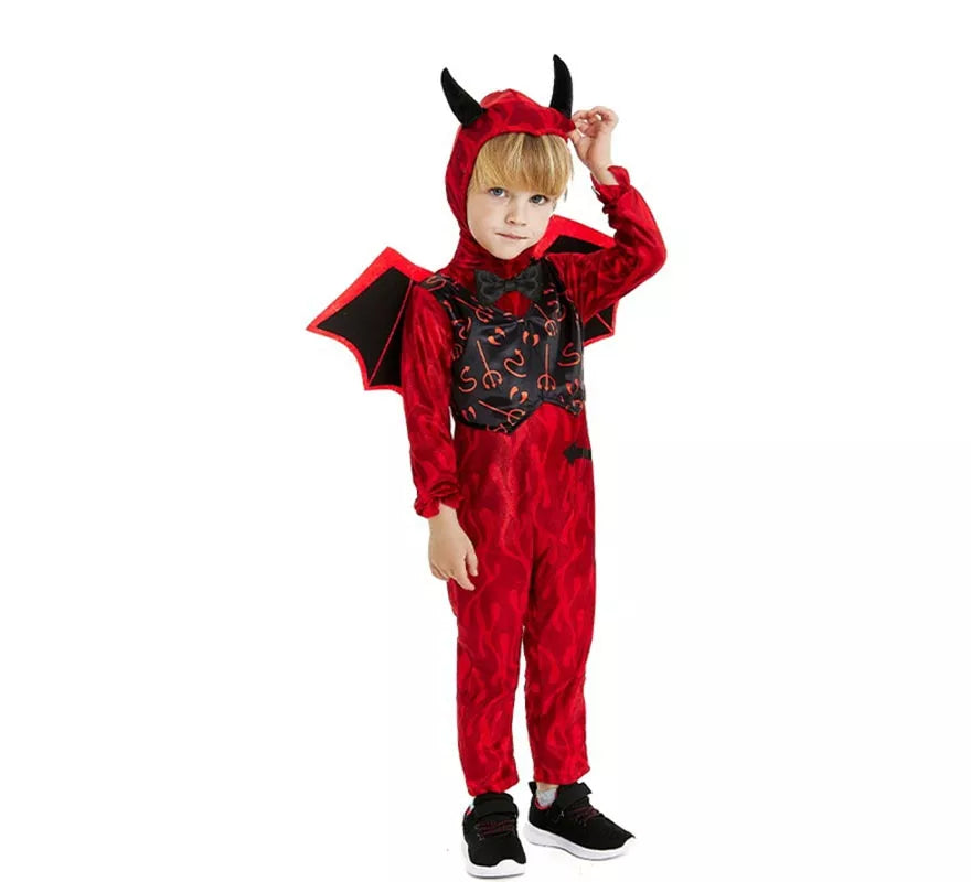 Translation missing: de.Disfraz de Diablillo rojo con diadema y alas para bebé y niño