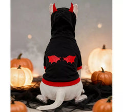 Teufelskostüm mit Hörnern für Hund