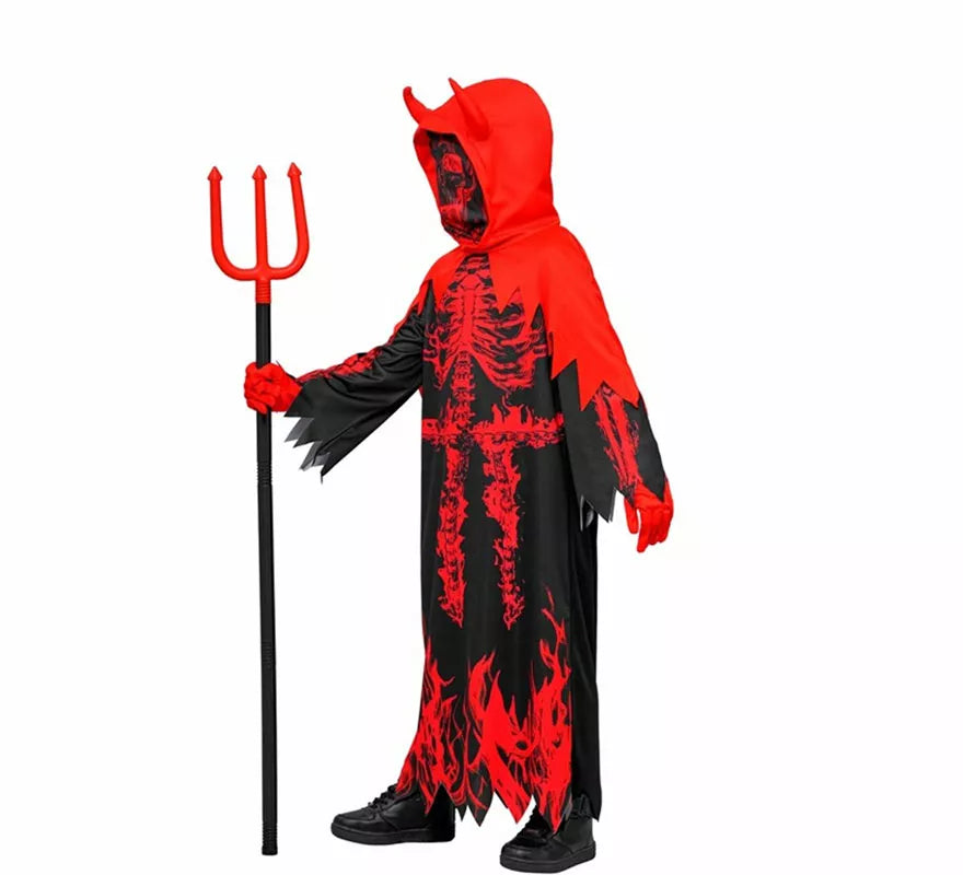 Translation missing: de.Disfraz de Diablo en Llamas con Capucha para niños