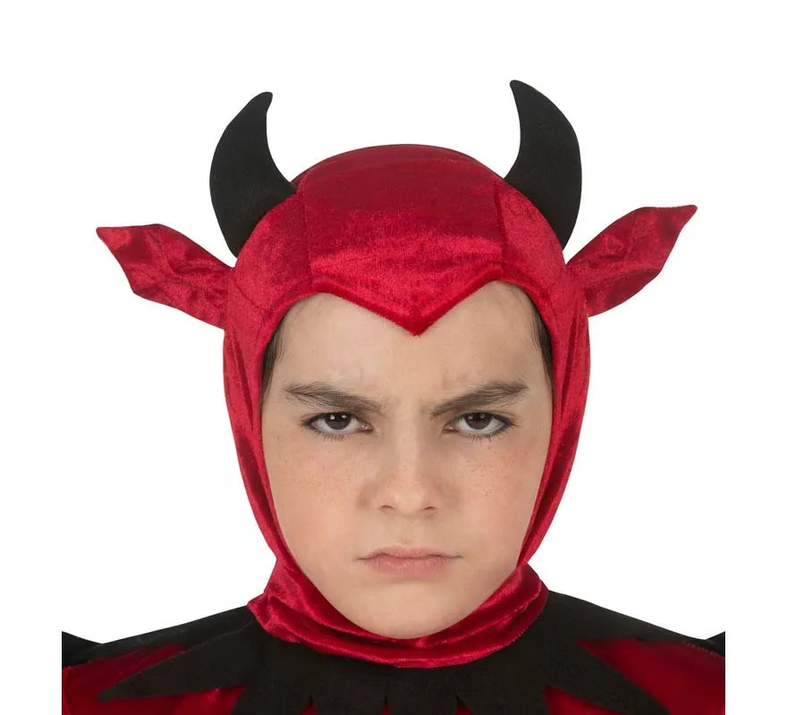 Disfraz de Diablo rojo con alas y cola para niño