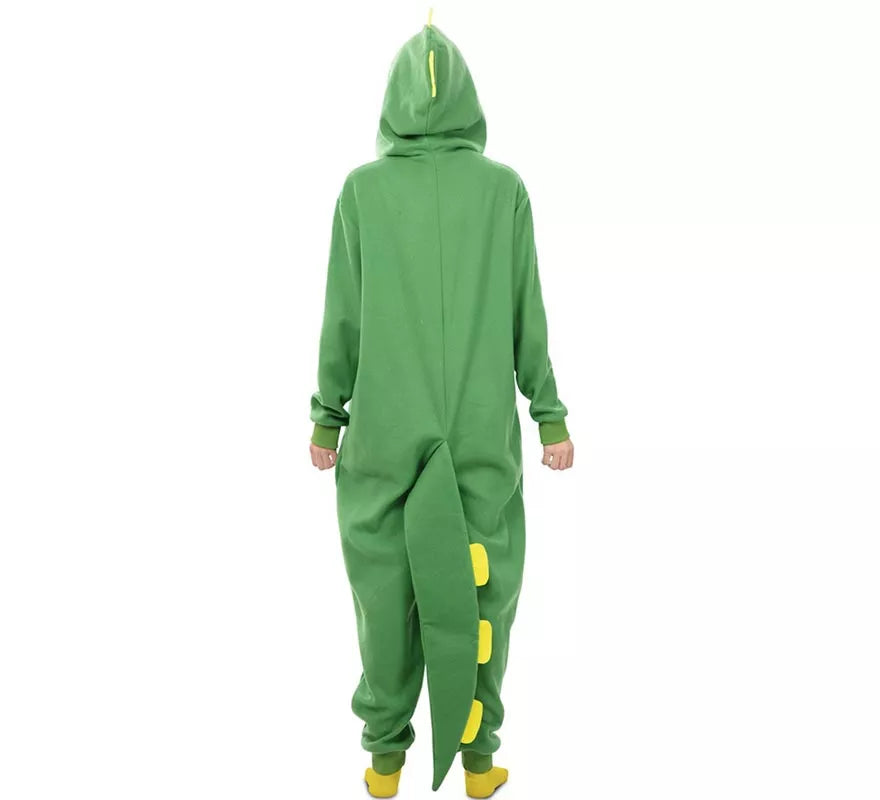 Translation missing: de.Disfraz de Dinosaurio Kugurumi verde y amarillo para adulto